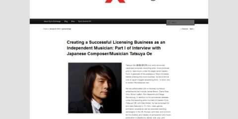 Sync Exchange - Tatsuya Oe Interview