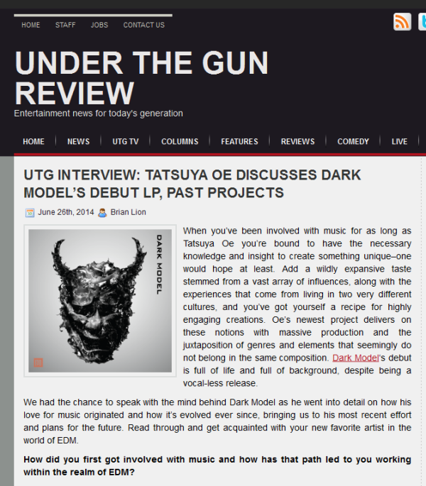 Dark Model_Interview_on_Under_The_Gun_Review_0626_sm